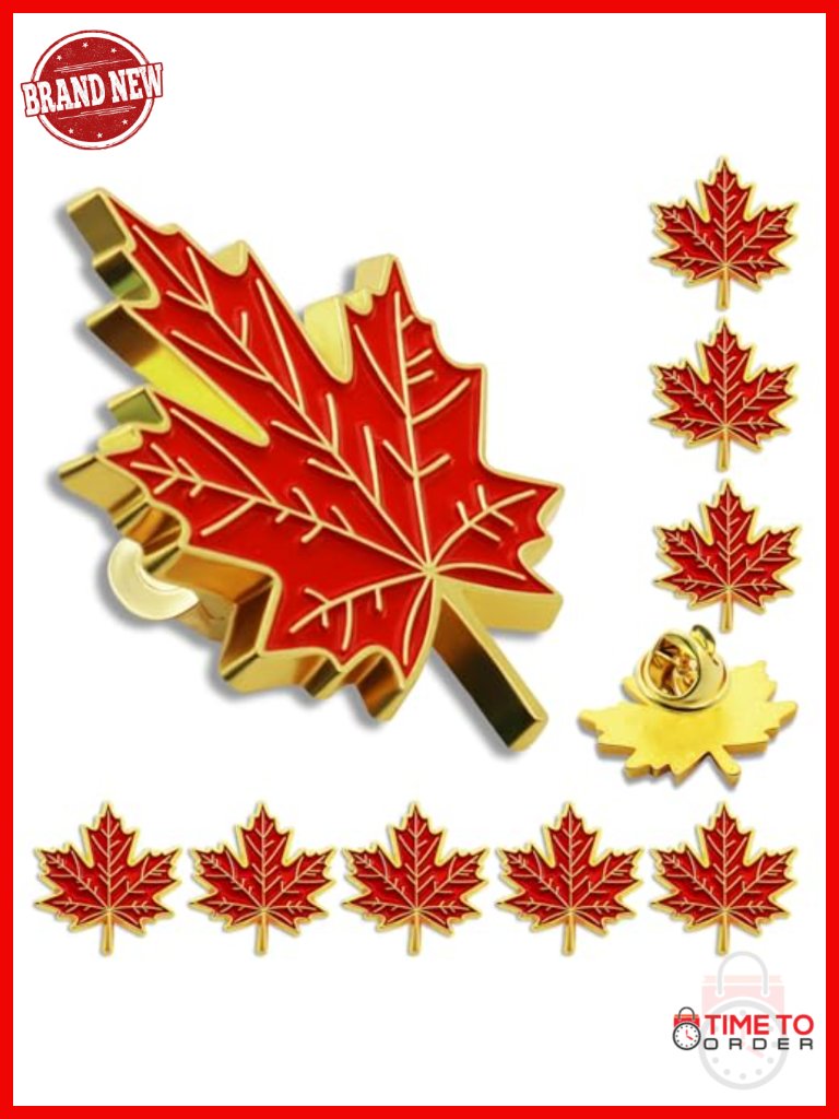 Maple Leaf Lapel Pins Enamel Brooch For Men Women